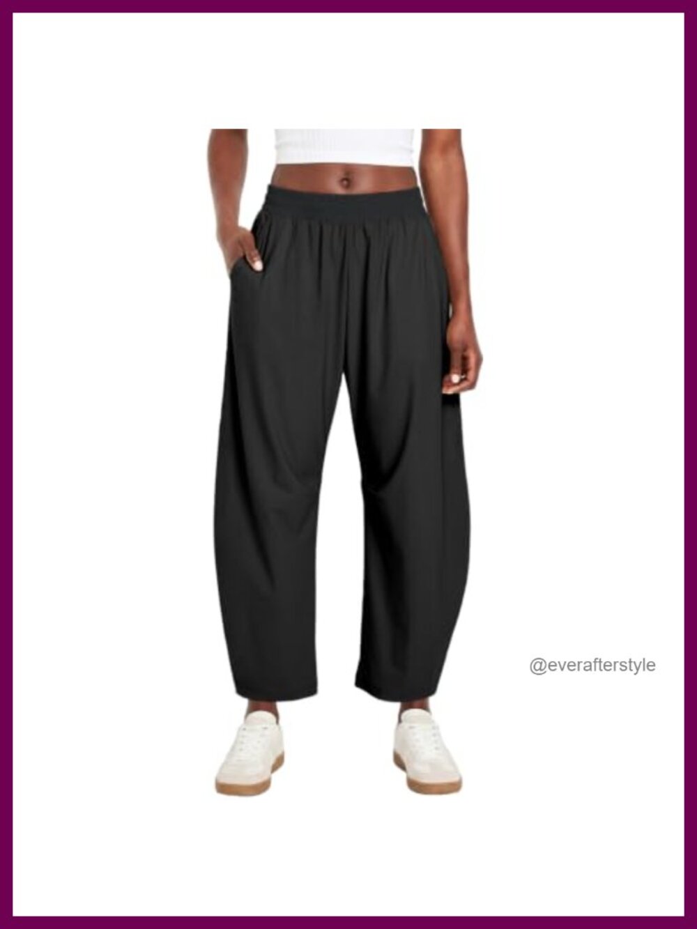 Women's High Waisted Barrel Pants Lightweight Baggy Hiking Ankle